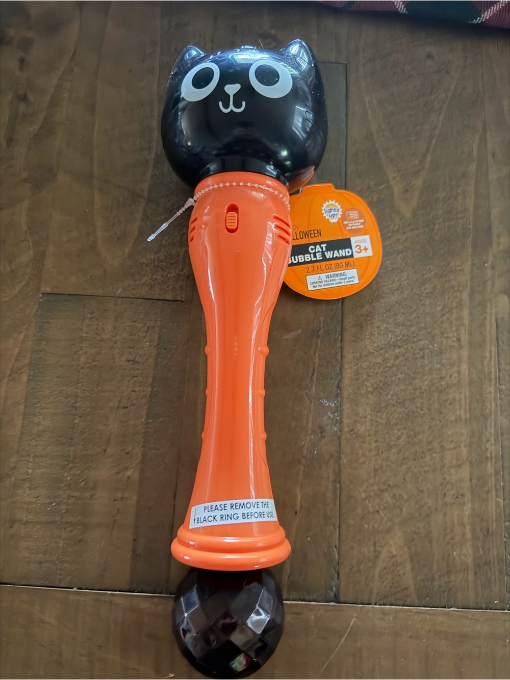 Happy Halloween Cat Bubble Wand 2.7 fl oz, Ages 3+ light up new